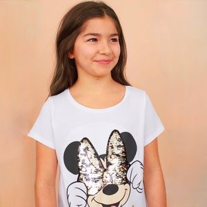 H&M Minnie magic sequin shirt